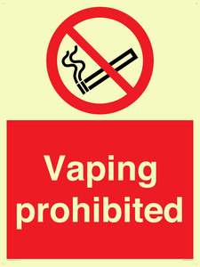 Vaping prohibited